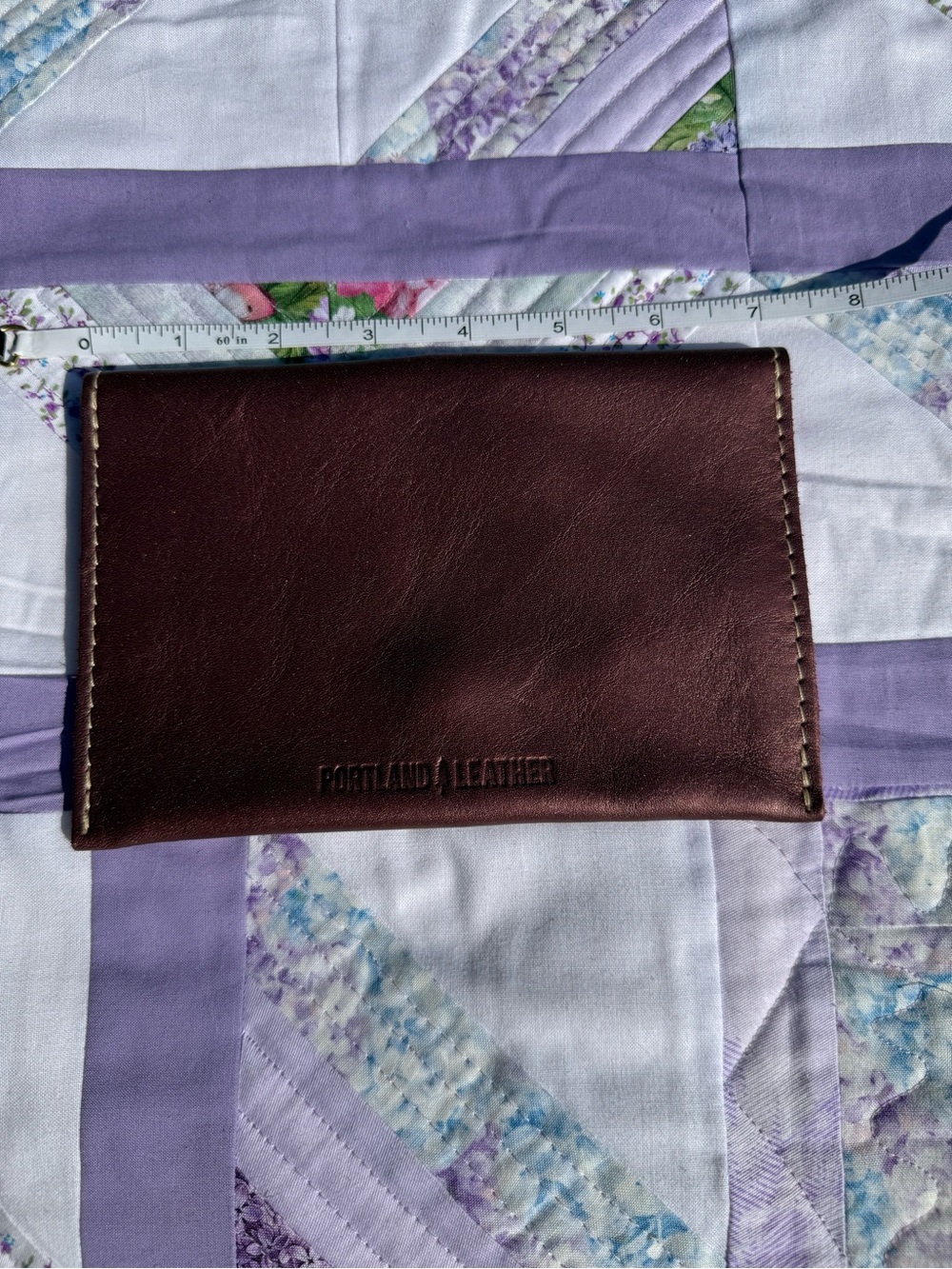 Portland Leather Compact Burgundy Card Wallet